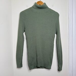 Vintage 70s Drummond Ribbed Turtleneck Sweater Size Medium Wintuk Orlon Acrylic